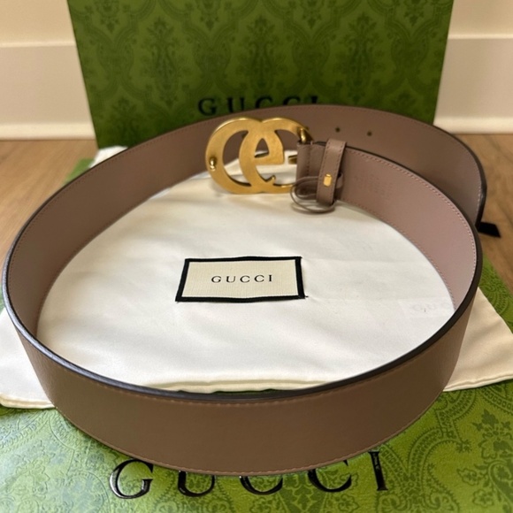 Gucci Leather Double G Buckle Belt - Picture 10 of 11